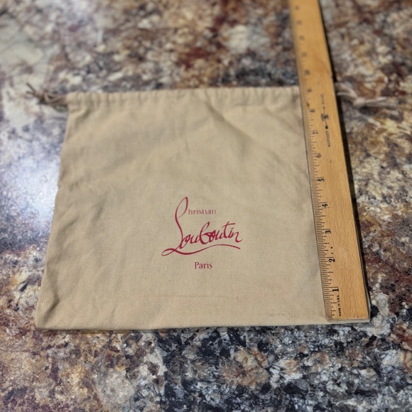 Christian Louboutin Tan  Dust Bag with Red Logo - Picture 3 of 4